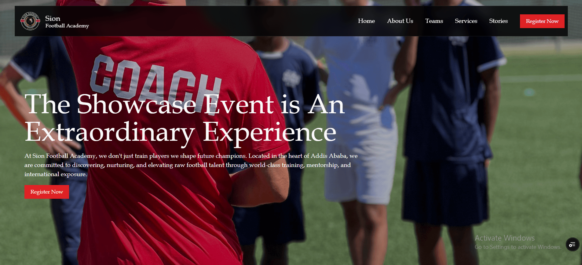 Sion Football Academy Website